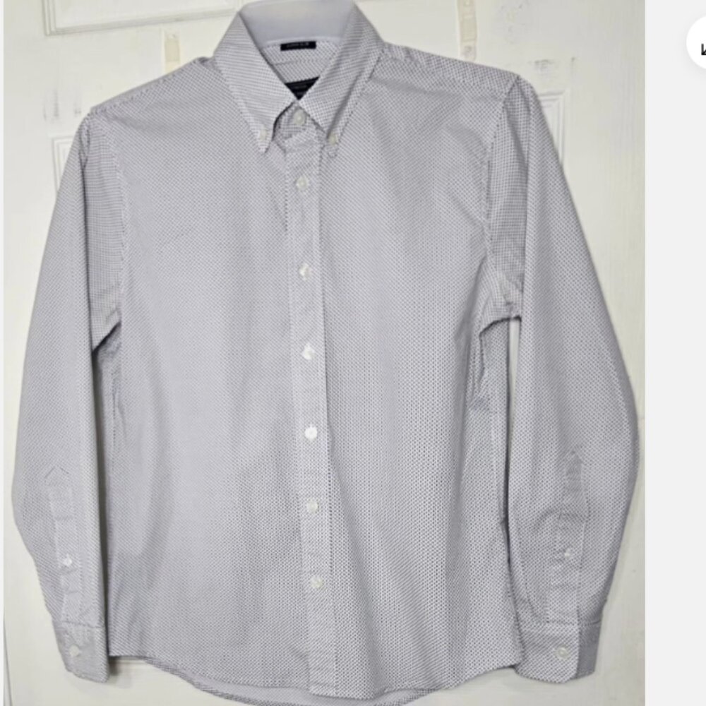 Abercrombie & Fitch Men’s Super Slim Stretch Button Down Shirt Small Geo Print
